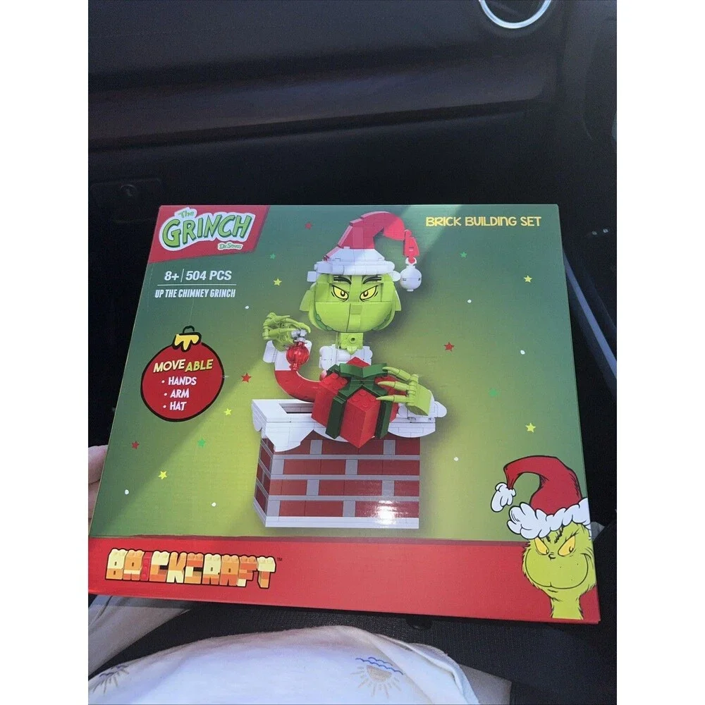 BrickCraft Up The Chimney Grinch 504pc Christmas Holiday Brick Building Kit *NEW